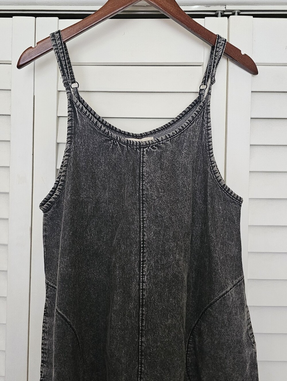 Chelsea & Violet Jumpsuit Size XS Charcoal Oversized Cuffs Adjustable Straps - Picture 3 of 13